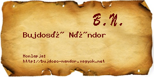 Bujdosó Nándor névjegykártya